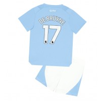 Manchester City Kevin De Bruyne #17 Fußballbekleidung Heimtrikot Kinder 2023-24 Kurzarm (+ kurze hosen)